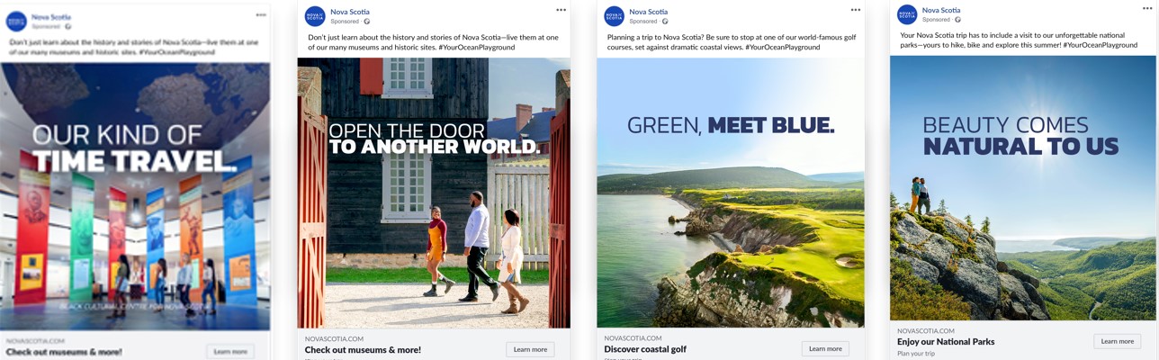 Facebook in-feed ads.